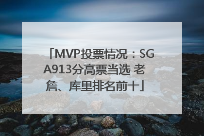 MVP投票情况：SGA913分高票当选 老詹、库里排名前十